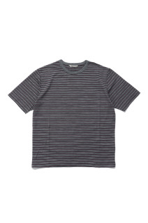 SOFT SMOOTH WOOL STRIPE JERSEY TEE - GRAY STRIPE (A26AT04BT)