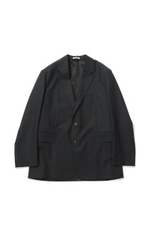BLUEFACED WOOL JACKET - CHARCOAL NAVY STRIPE (A26AJ03BS)
