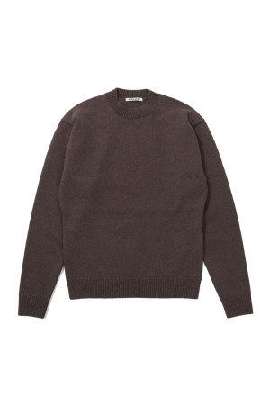 SUPER FINE WOOL KNIT P/O - TOP BROWN (A26AP04TJ)