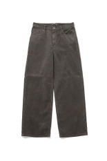 GARMENT-DYED FINX CORDUROY 5P WIDE PANTS - OLIVE BROWN (A26AP02FX)