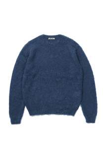 BRUSHED SUPER KID MOHAIR KNIT P/O - LIGHT NAVY (A26AP04KM)