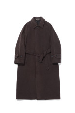 SUPER FINE WOOL MOSSER SOUTIEN COLLAR COAT - TOP BROWN (A26AC03WM)