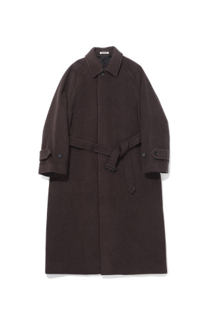 SUPER FINE WOOL MOSSER SOUTIEN COLLAR COAT - TOP BROWN (A26AC03WM)