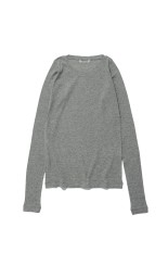 SUPER HIGH GAUGE SHEER RIB WIDE-NECK L/S TEE - TOP GRAY (A26AP07HF)