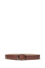 REVERSIBLE BUCKLE BELT - NATURAL BROWN (A26AB11RP)