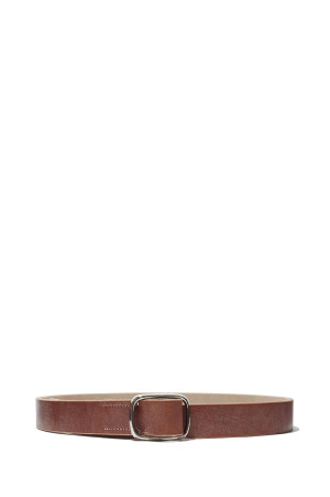 REVERSIBLE BUCKLE BELT - NATURAL BROWN (A26AB11RP)