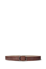 REVERSIBLE BUCKLE BELT - NATURAL BROWN (A26AB10RP)