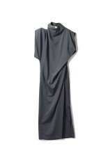 Cotton Jersey Asymmetric Dress - GREY (MM26FW-JS006)