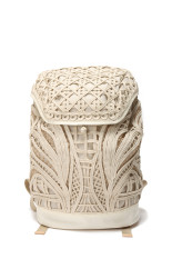 Cording Embroidery Backpack - BEIGE (MMFW20-AC401)