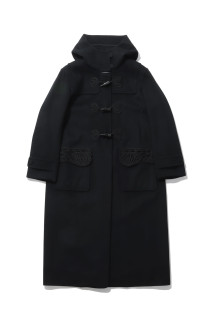 Cording Embroidery Duffle Coat - BLACK (MM26FW-CO058)