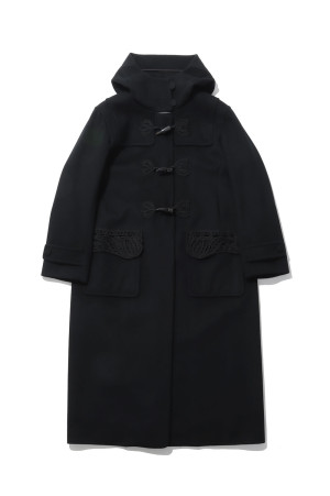 Cording Embroidery Duffle Coat - BLACK (MM26FW-CO058)