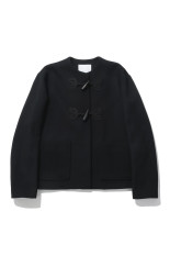Cording Embroidery Short Duffle Coat - BLACK (MM26FW-CO059)