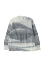 Wool Mohair Crew Neck Knit Top - GREY (MM26FW-KN064)