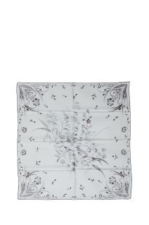 Hand Printed Silk Scarf_ - GRAY (MM26FW-AC315)