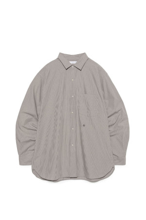Regular Collar Striped Wind Shirt - Gray (S26FG062)