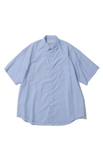 SIDOGRAS S/S Oversized Regular Collar Shirt - GREEN PIN STRIPE (GM262-50029)
