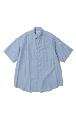 SIDOGRAS S/S Oversized Regular Collar Shirt - SAX STRIPE (GM262-50029)