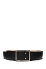 Graphpaper Holeless Leather Classic Belt - BLACK (GU262-90033B)