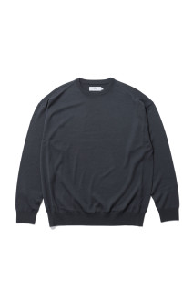 High Gauge L/S Oversized Crew Neck Knit - GRAY (GU263-80556B)