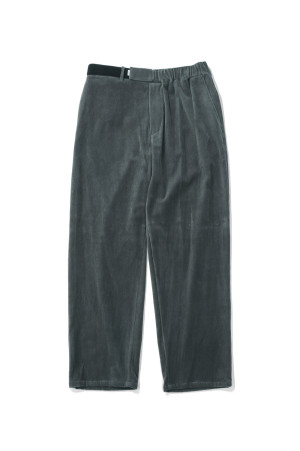 Soft Knit Corduroy Wide Tapered Chef Pants - GRAY (GM263-40112B)