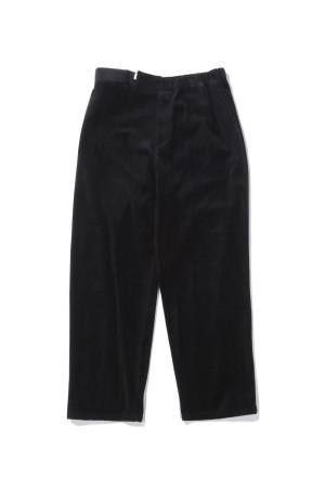 Soft Knit Corduroy Wide Tapered Chef Pants - BLACK (GM263-40112B)