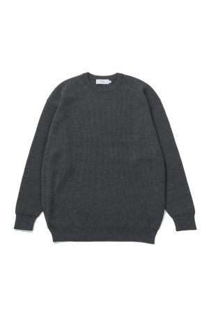 High Density Crew Neck Knit - GRAY (GU263-80540B)
