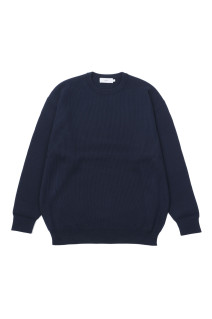 High Density Crew Neck Knit - NAVY (GU263-80540B)