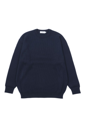 High Density Crew Neck Knit - NAVY (GU263-80540B)