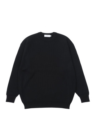 High Density Crew Neck Knit - BLACK (GU263-80540B)