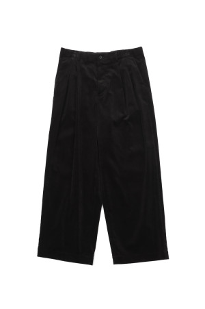 Suvin Corduroy Wide Straight Trousers - BLACK (GU263-40213B)