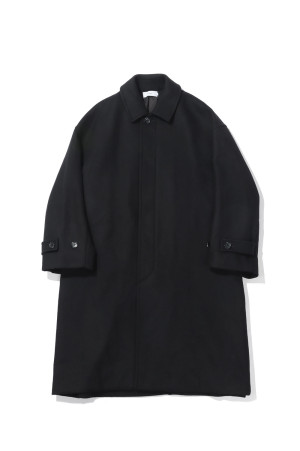 Light Melton Oversized Coat - BLACK (GU263-10420B)
