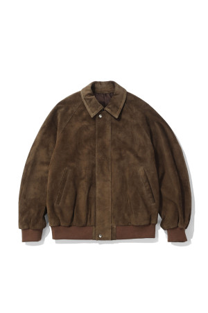 Hairy Suede Raglan Blouson - BROWN (GU263-30324)