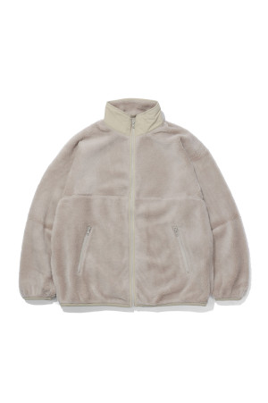 Wool Boa Zip-Up Blouson - BROWN (GU263-30340)