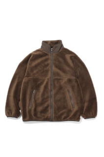 Wool Boa Zip-Up Blouson - BROWN (GU263-30340)