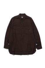 Silk Flannel 2Pockets Shirt - BROWN (KS26FSH07)