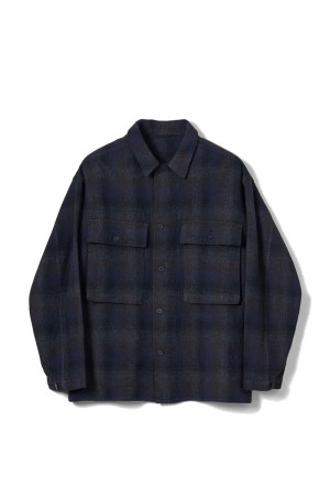 Alpaca Wool 2Pockets Shirt - GREY (KS26FSH11)
