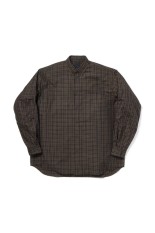 TECH BUTTON DOWN SHIRT L/S PLAIDS - LT.BROWN (BE-80026W)