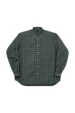 TECH BUTTON DOWN SHIRT L/S PLAIDS - LT.OLIVE (BE-80026W)