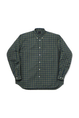TECH BUTTON DOWN SHIRT L/S PLAIDS - LT.OLIVE (BE-80026W)