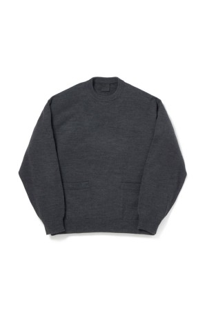 TECH KNIT CREW L/S Brewed Protein(TM) - CHARCOAL (BE-70026W)