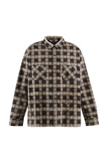 PRINT CHECK SHIRT - BLACK/GRAY (SM-MK1-0000-026)