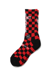 SOCKS / CHECK - BLACKxRED (SM-MK1-0000-104)