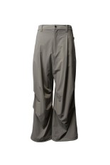 [PERTEX] One-tuck Prime-Wide Relaxing Pants - GRAY (11261461202)