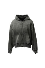 Prime-Over Fade Sweat Zip Hoodie - BLACK (11261411312)
