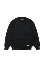 COTTON KNIT CREW NECK SWEATER ( TYPE-2 ) - BLACK (26FWE-WMK-KN02)
