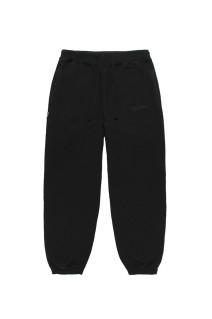 WASHED MIDDLE WEIGHT SWEAT PANTS - BLACK (26FWE-WMC-SP01)