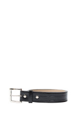 LEATHER BELT ( TYPE-1 ) - BLACK (WMGP-BL03)
