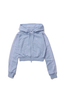 GRAPHIC SHORT FRONT ZIP TRACK TOP - CRYSTAL SKY (LE8321)