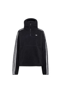 ADILUNA SEASON 2 X JENNIE POLAR FLEECE 1/4 ZIP HOODIE JACKET - BLACK (LD8926)