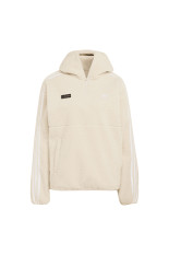 ADILUNA SEASON 2 X JENNIE POLAR FLEECE 1/4 ZIP HOODIE JACKET - CLEAR BROWN (LD4967)